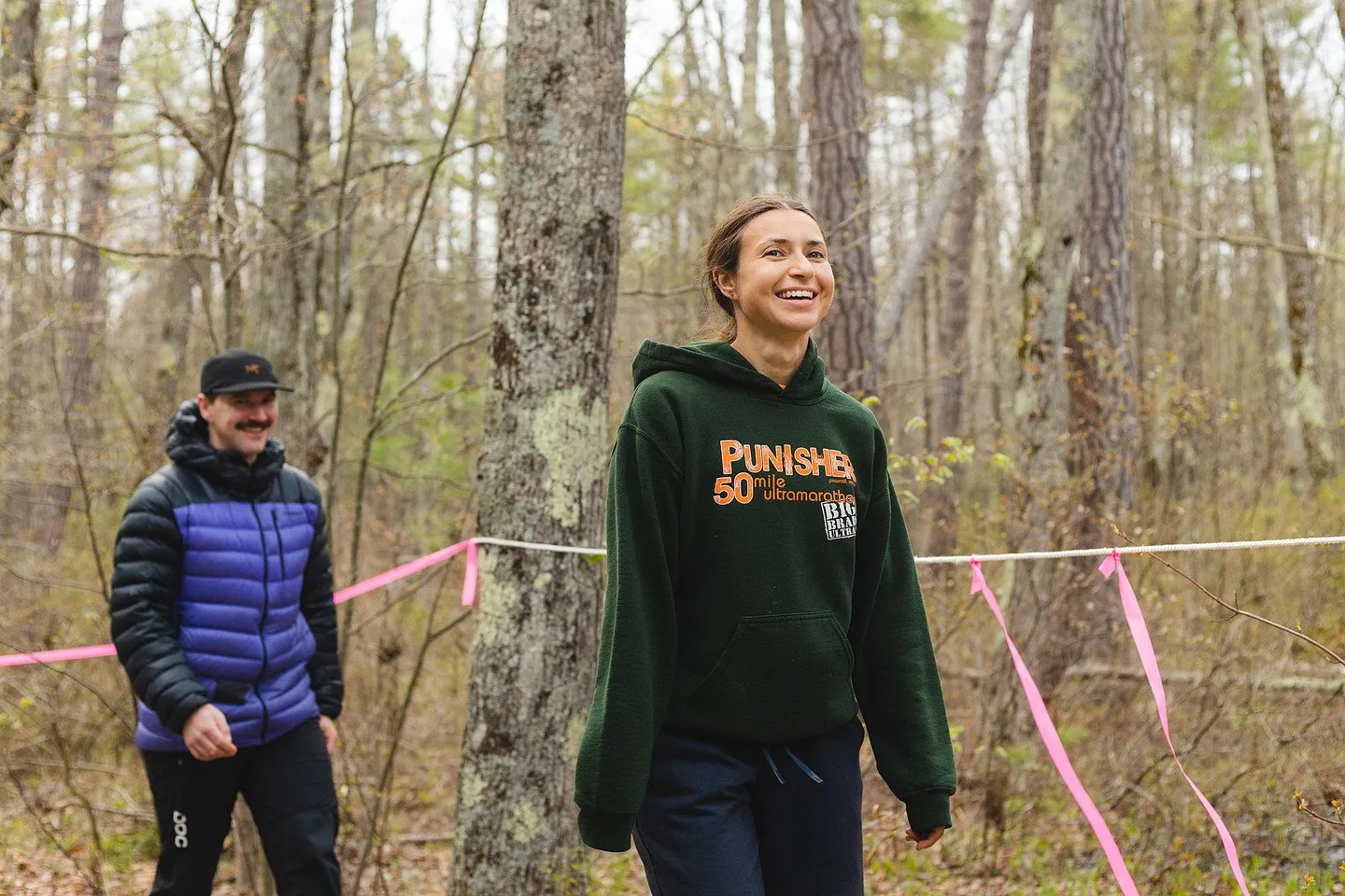 A smiling runner at the finish