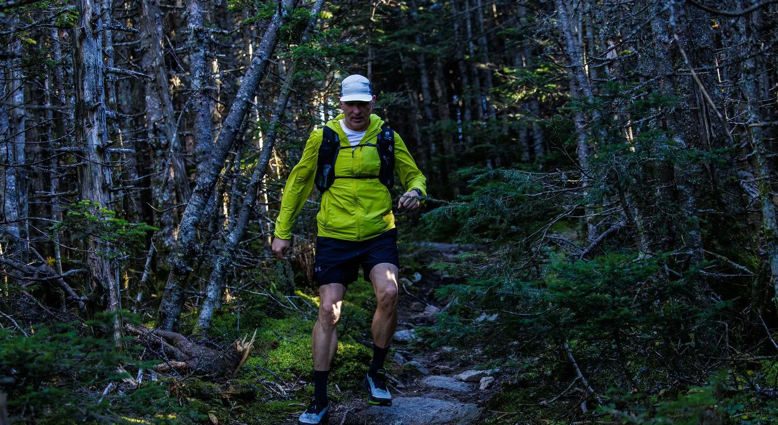 Runners in the North Woods on the Kilkenny Ridge Race