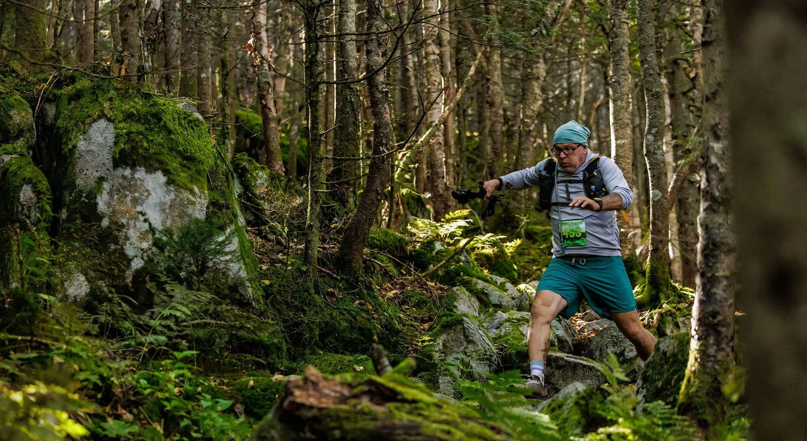 Runners in the North Woods on the Kilkenny Ridge Race