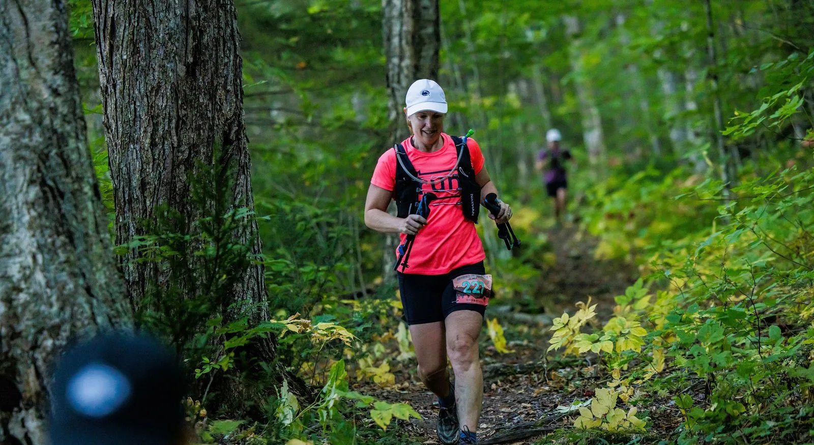 Runners in the North Woods on the Kilkenny Ridge Race