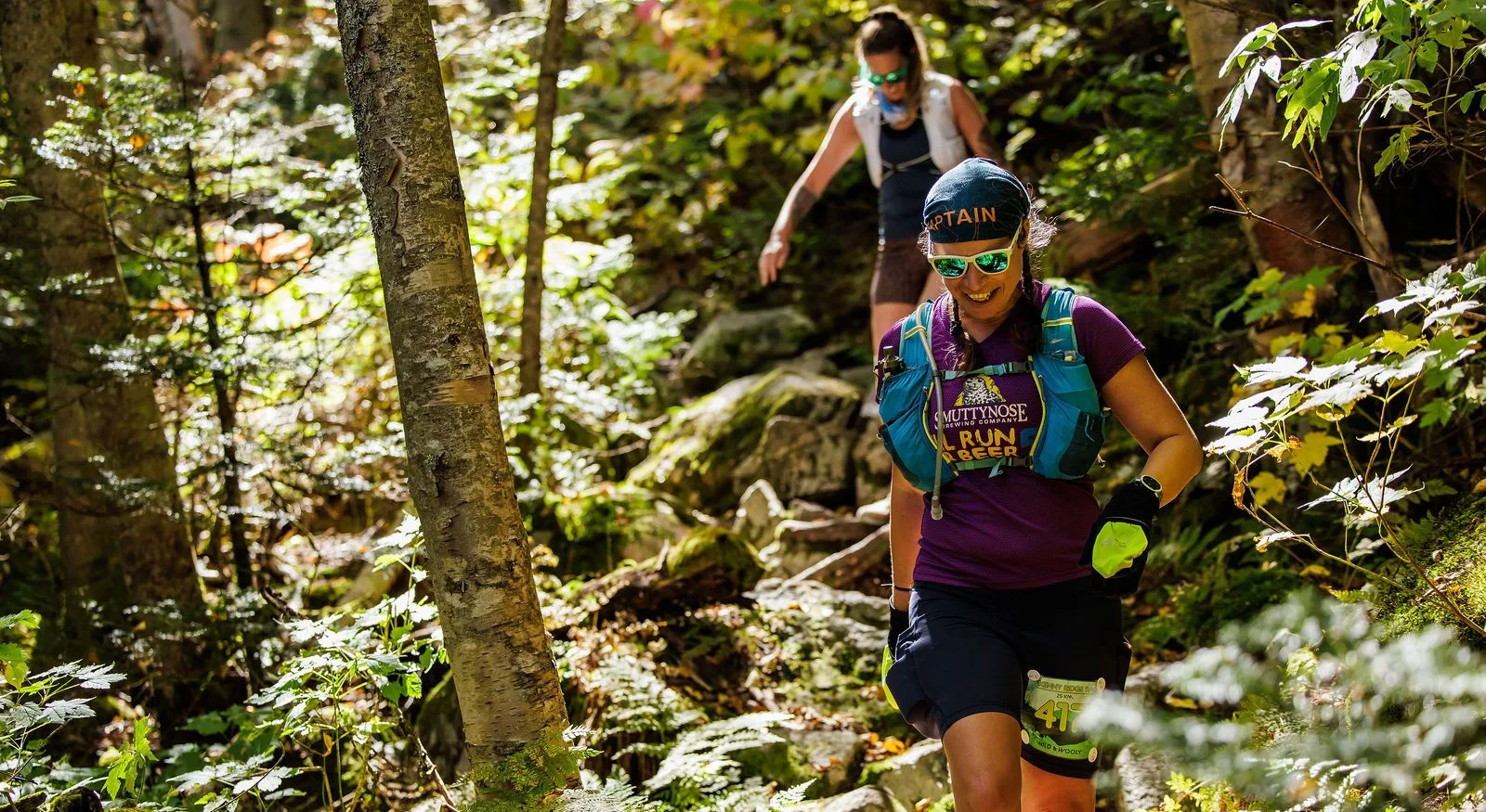 Runners in the North Woods on the Kilkenny Ridge Race