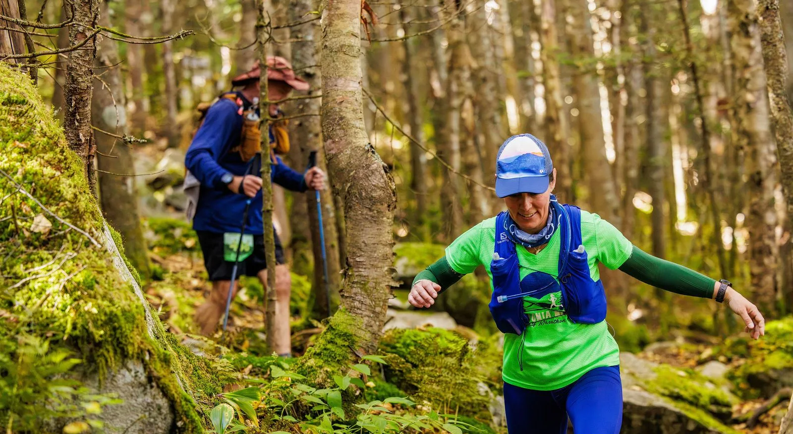 Runners in the North Woods on the Kilkenny Ridge Race