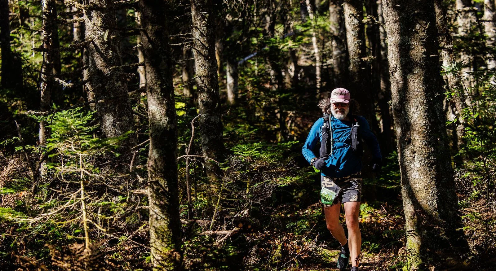 Runners in the North Woods on the Kilkenny Ridge Race