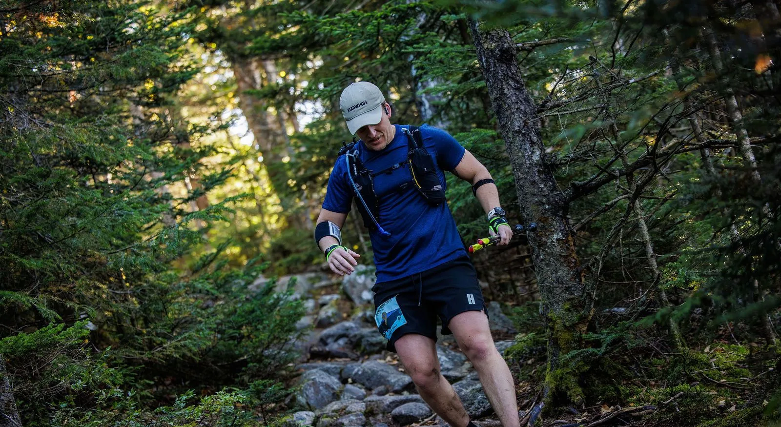 Runners in the North Woods on the Kilkenny Ridge Race