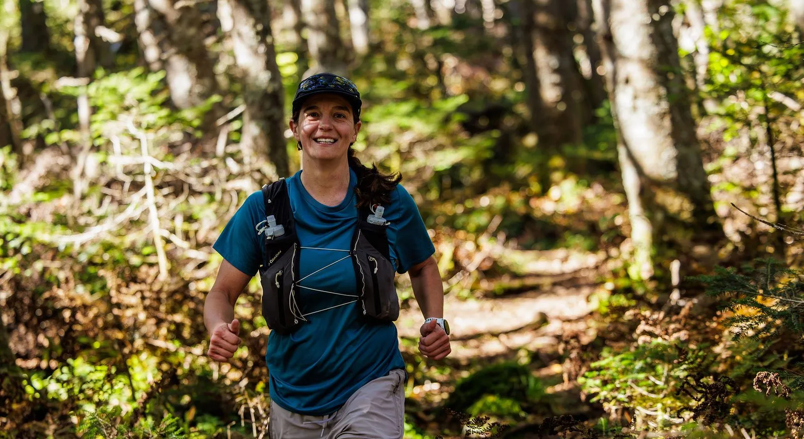 Runners in the North Woods on the Kilkenny Ridge Race