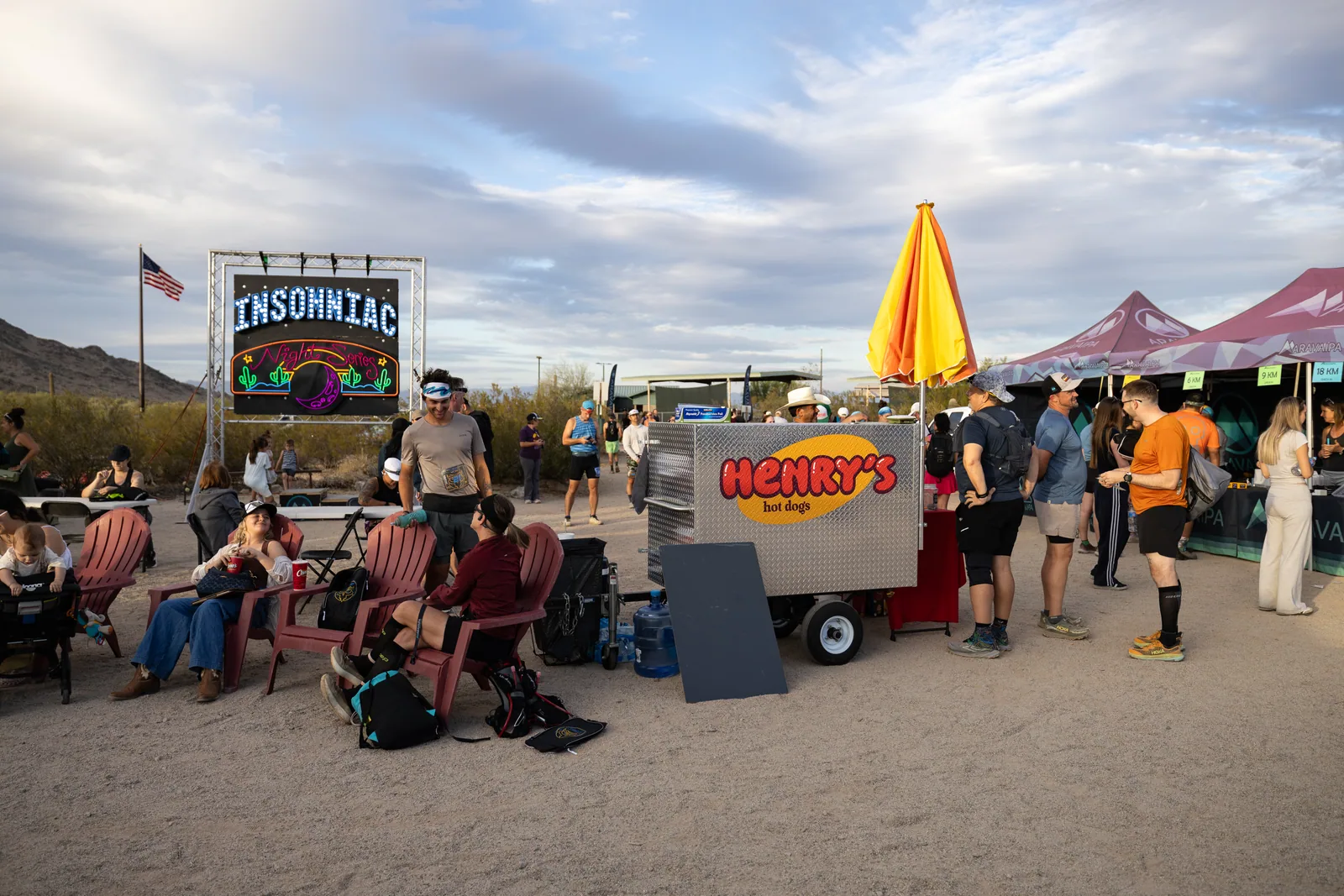 Start and finish area at the Sinister Night Runs