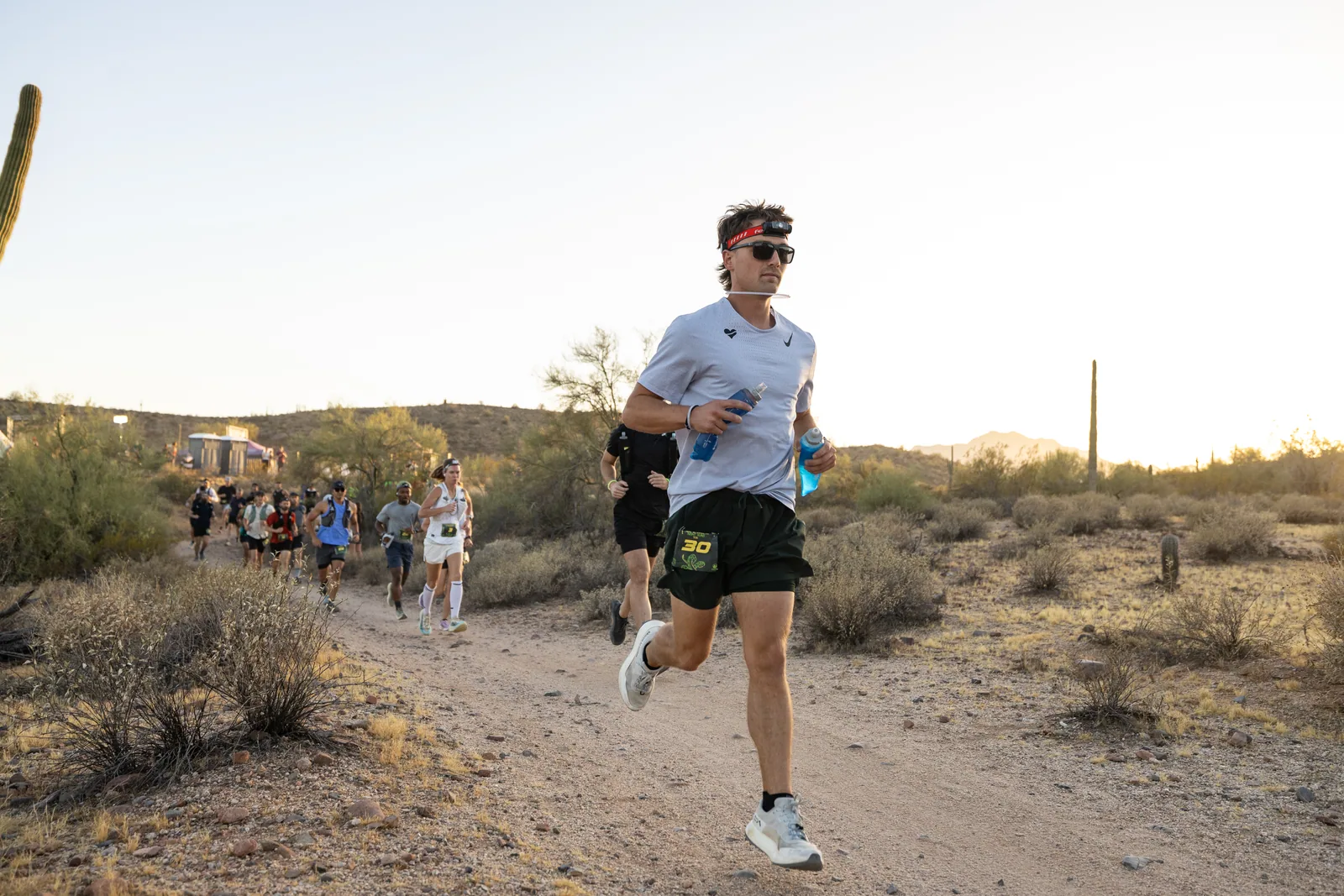 Start area at the Adrenaline Night Runs in McDowell Mountain Regional Park