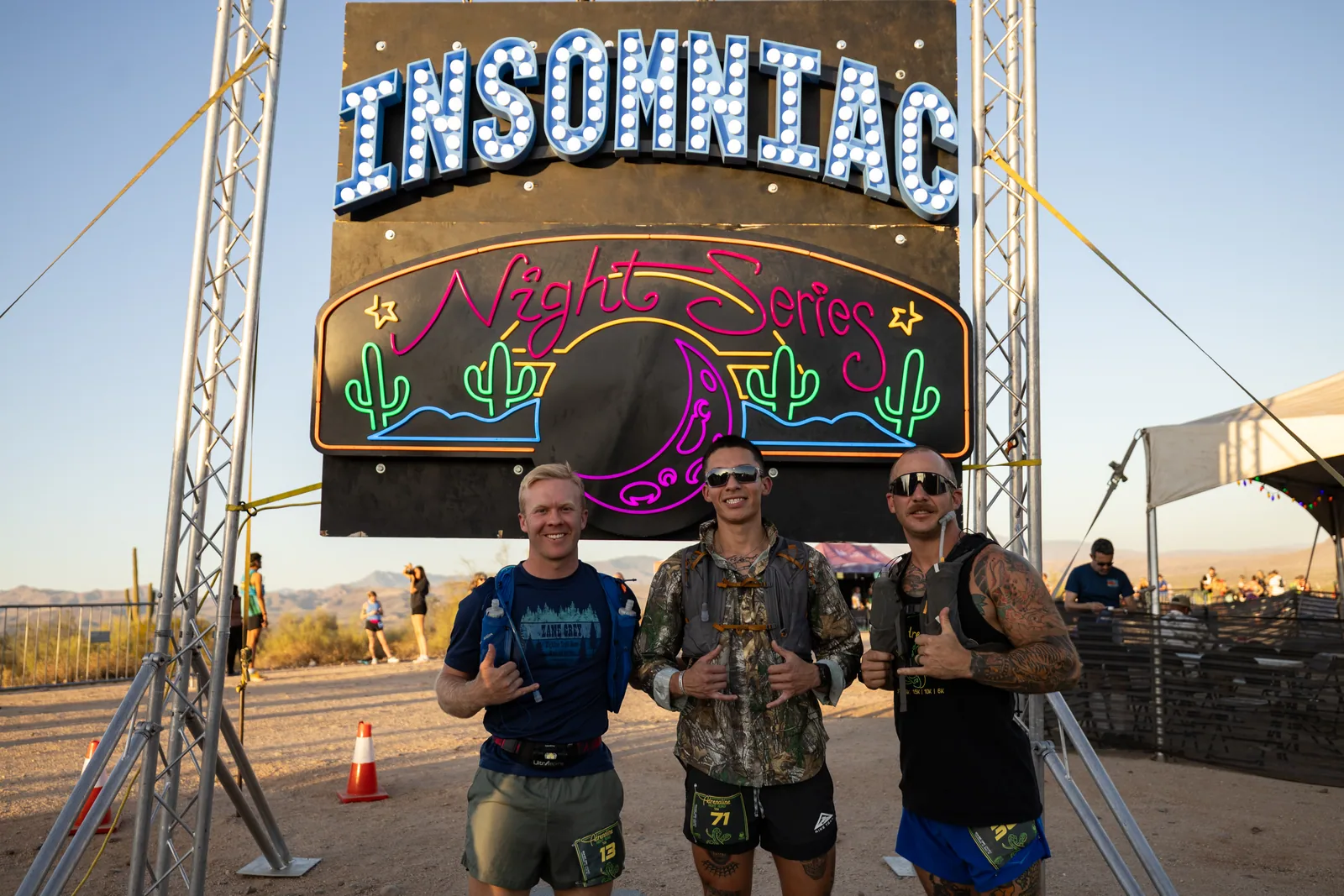 Start area at the Adrenaline Night Runs in McDowell Mountain Regional Park