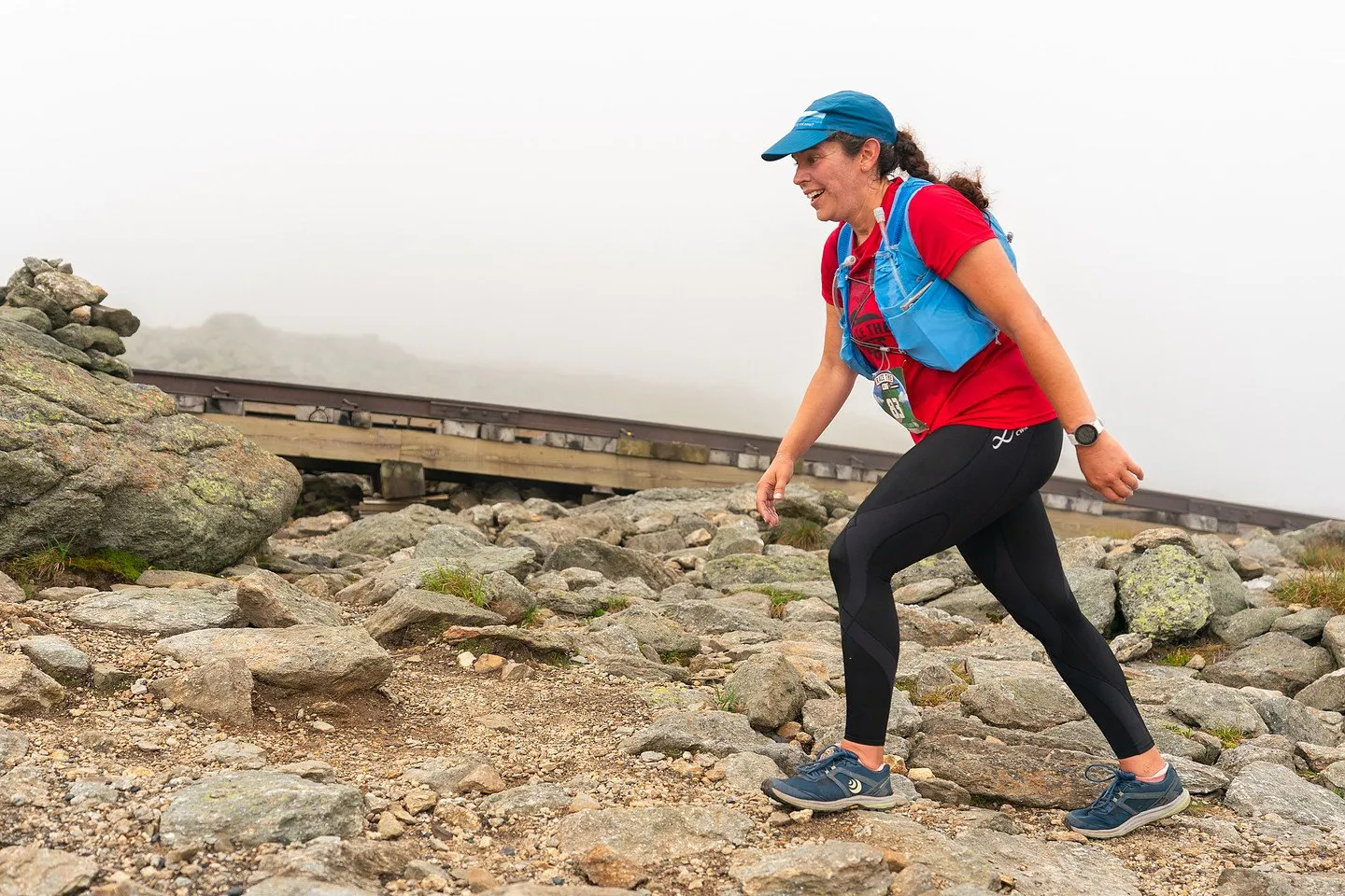 The final steps to the summit