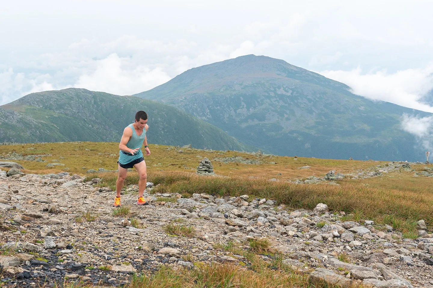 The Presidential Range behind the climb