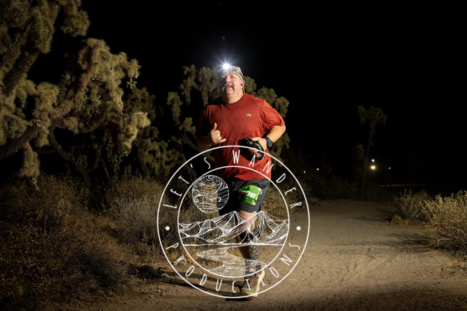 Runners at the Stunner Night Runs in Usery Mountain Regional Park