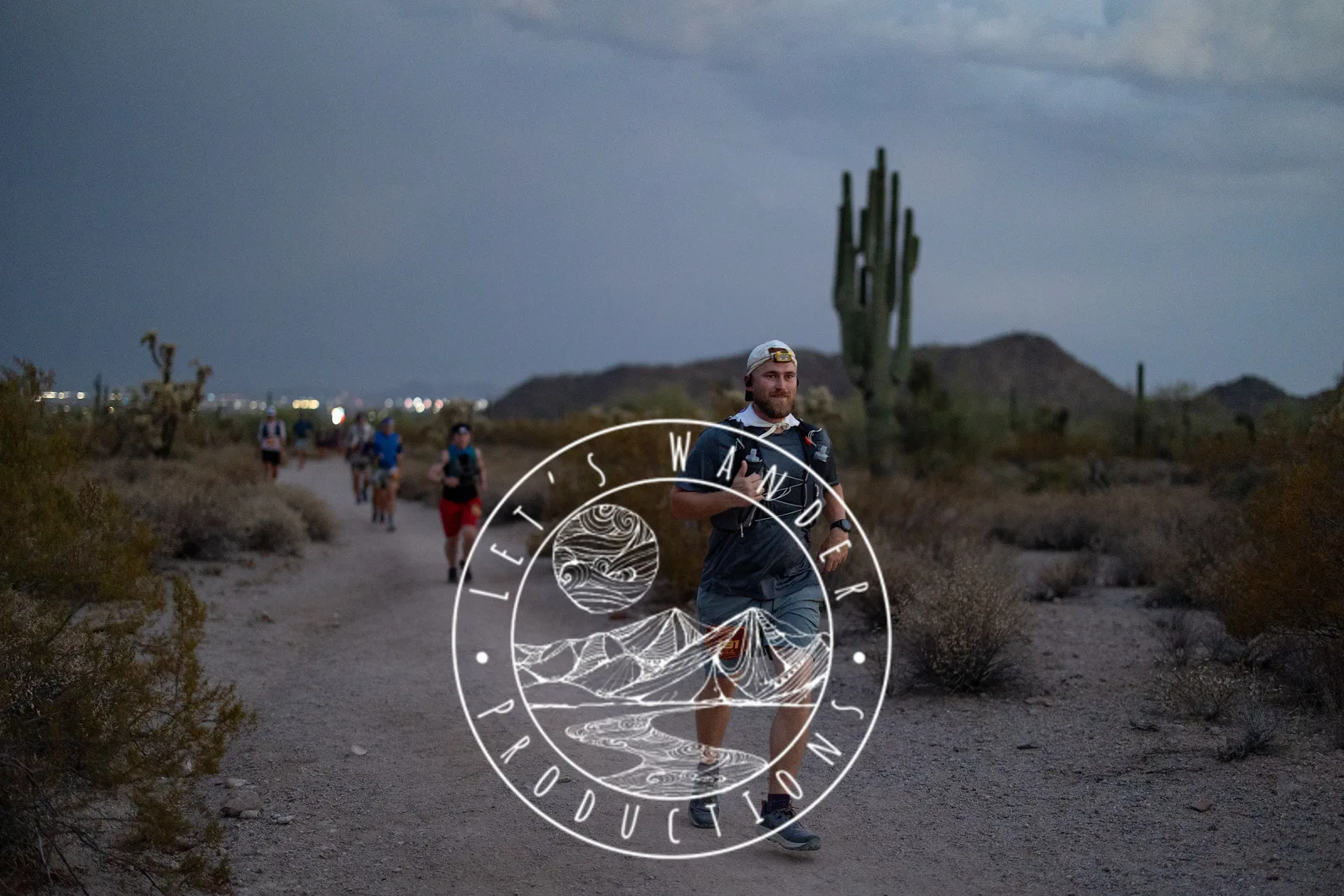 Runners at the Stunner Night Runs in Usery Mountain Regional Park