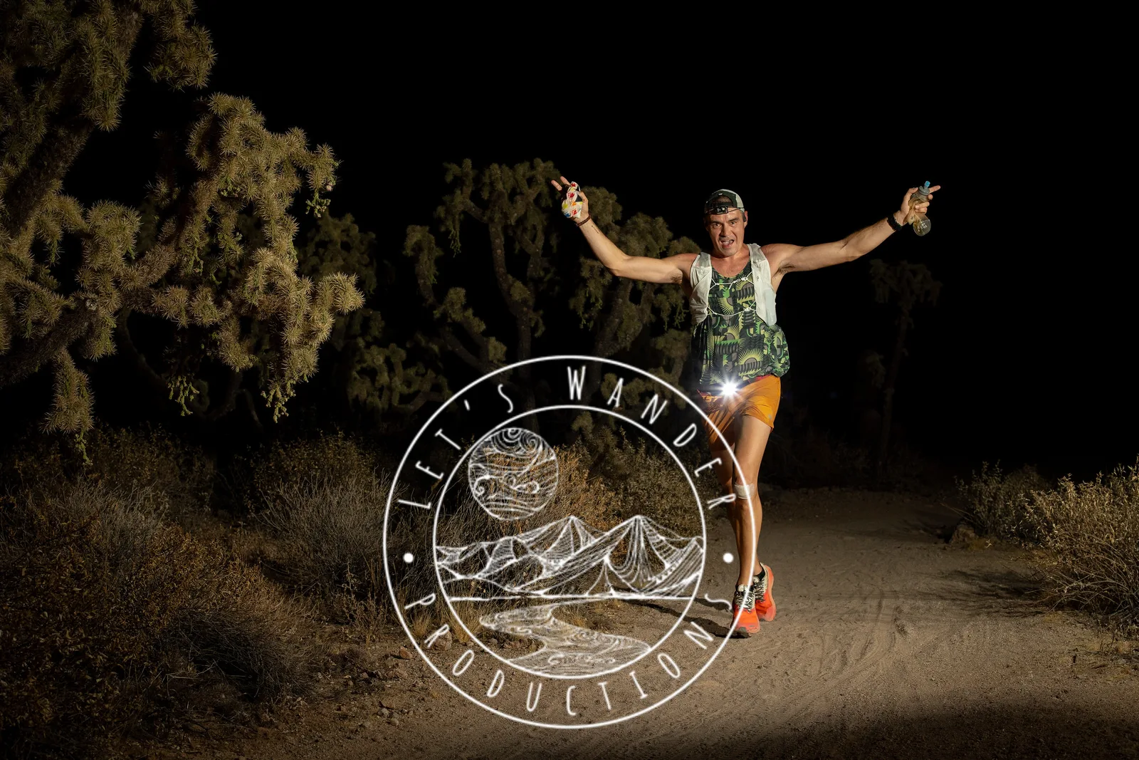 Runners at the Stunner Night Runs in Usery Mountain Regional Park