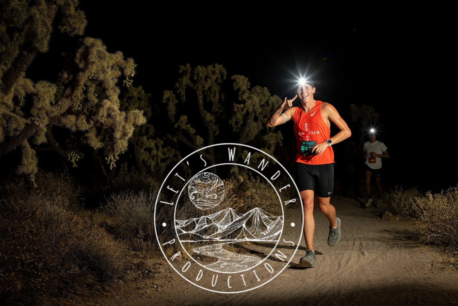 Runners at the Stunner Night Runs in Usery Mountain Regional Park