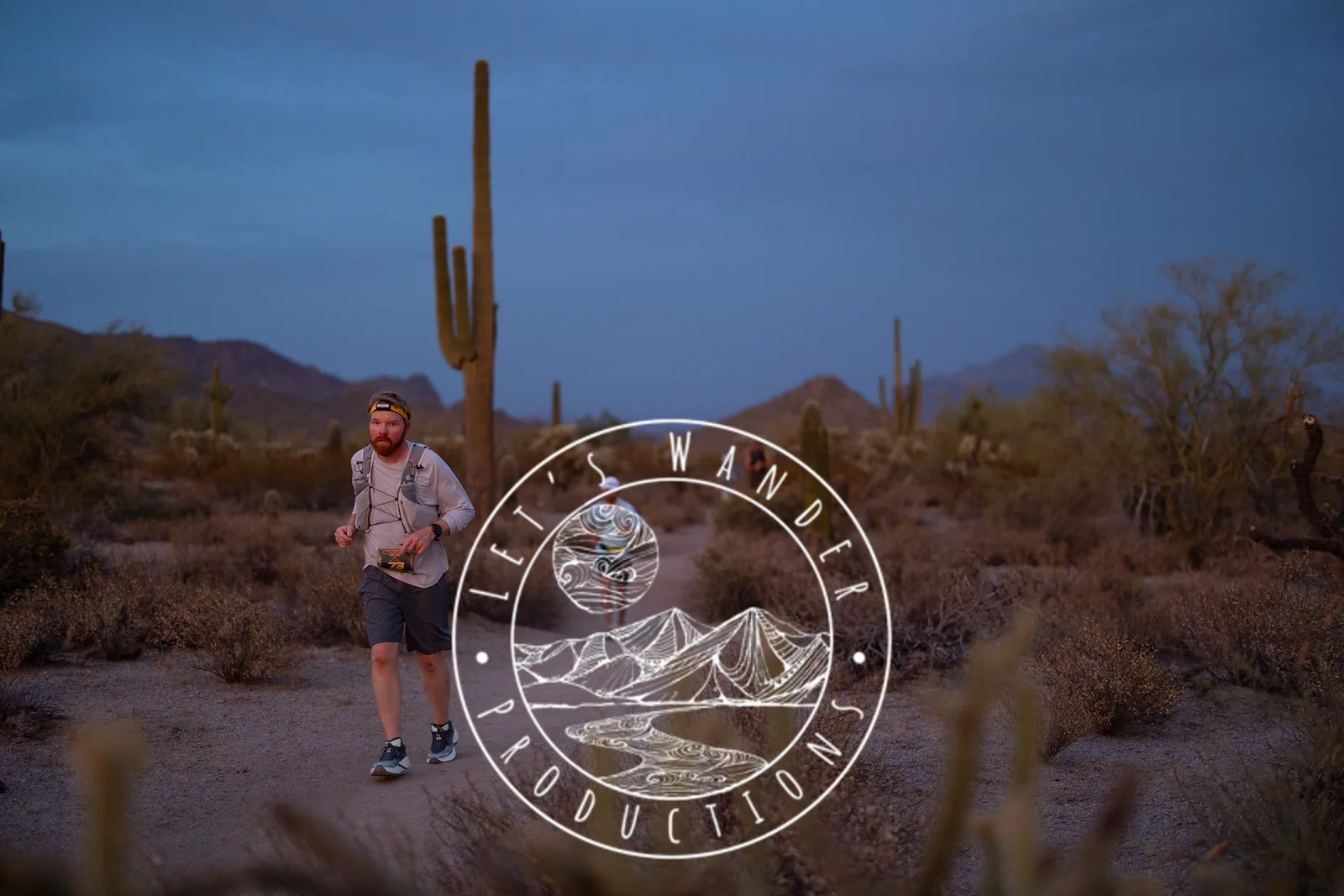 Runners at the Stunner Night Runs in Usery Mountain Regional Park