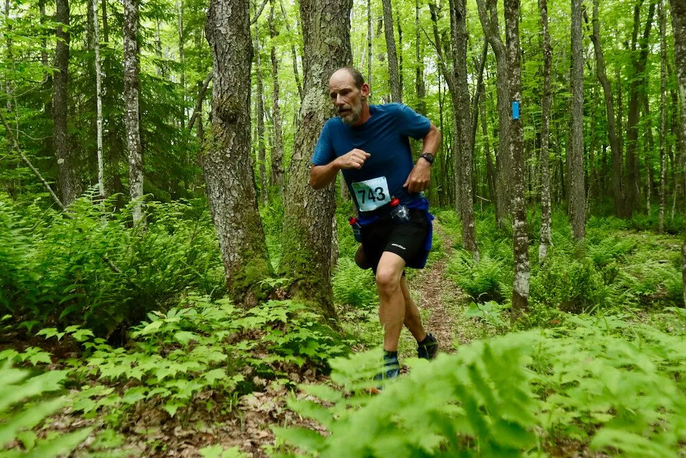 A runner on the North Country Trail near Munising