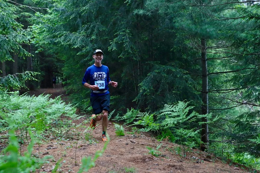 A runner on the North Country Trail near Munising