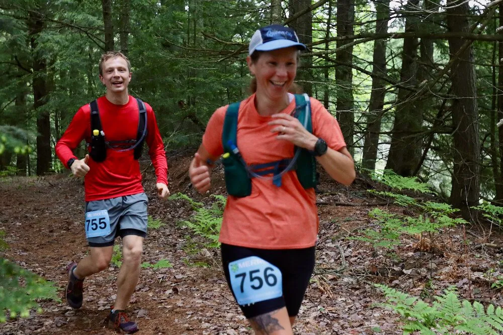 A runner on the North Country Trail near Munising