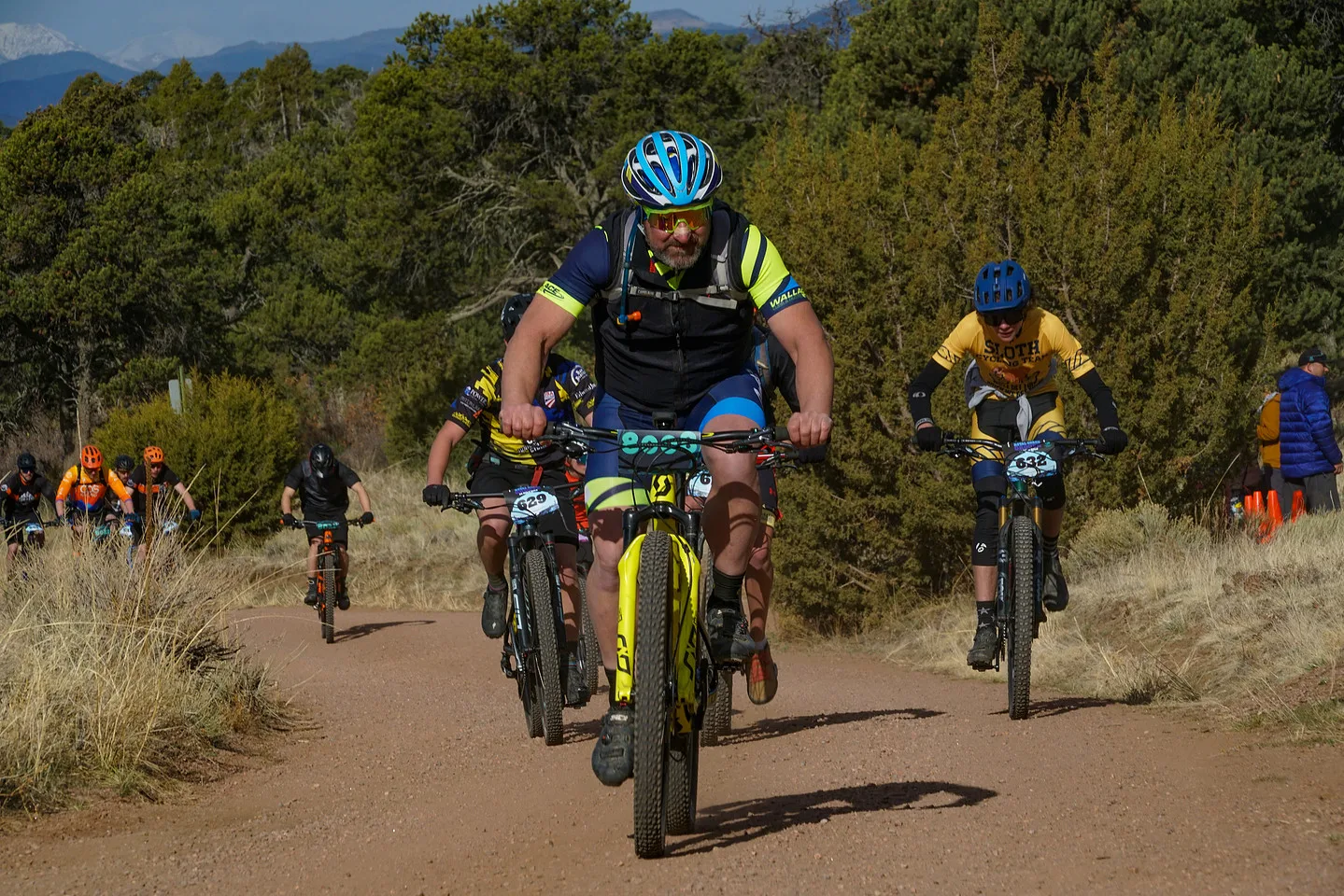Riders on the Royal Gorge Groove course in Royal Gorge Park