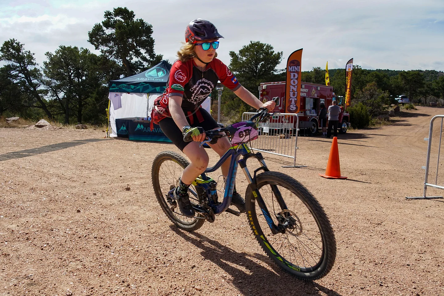 Riders on the Royal Gorge Groove course in Royal Gorge Park