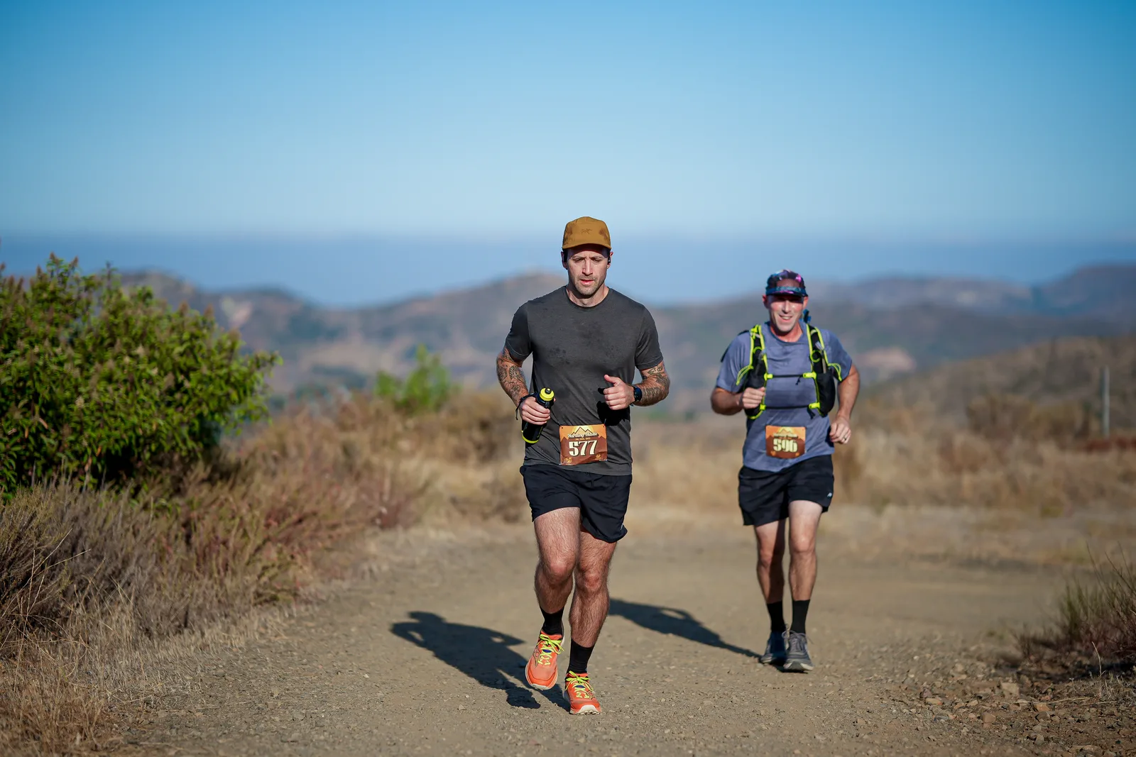 Runners in the Santa Monica Mountains at the Harding Hustle