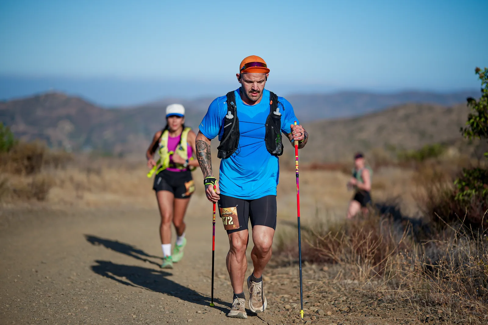 Runners in the Santa Monica Mountains at the Harding Hustle