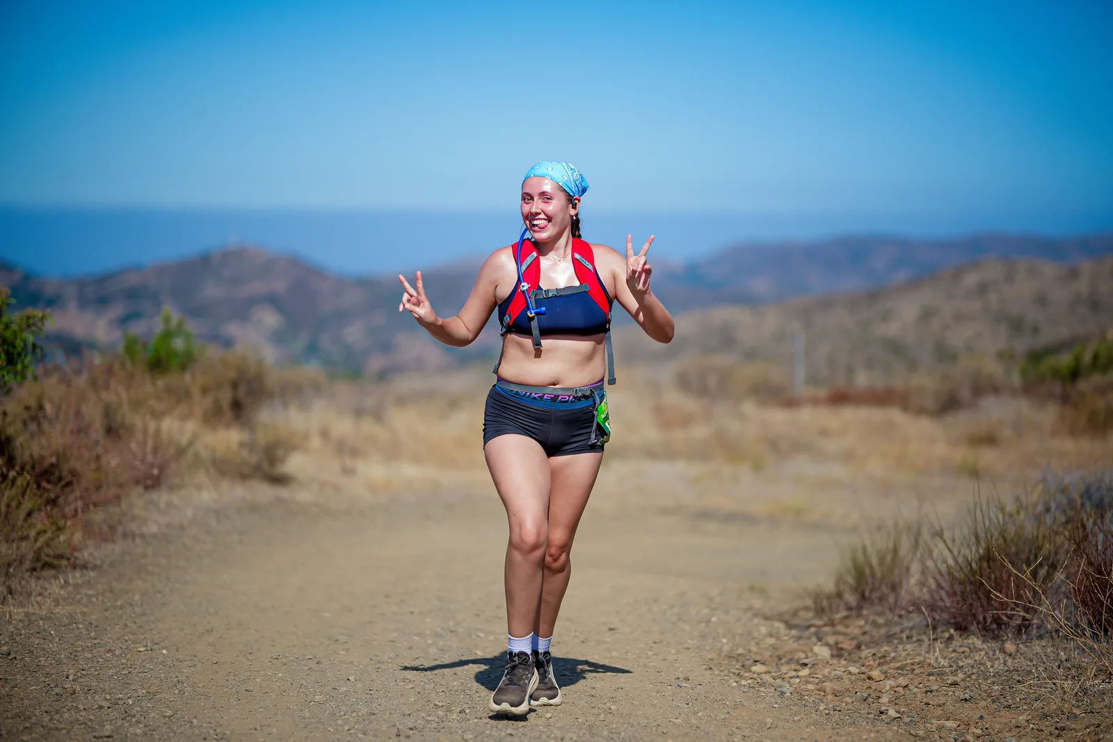 Runners in the Santa Monica Mountains at the Harding Hustle