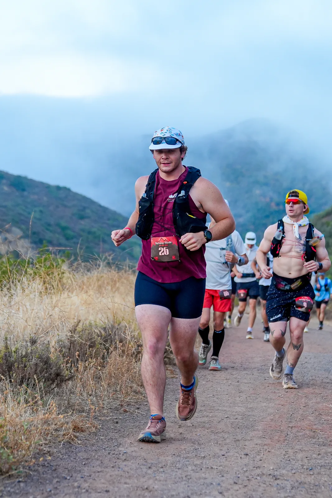 Runners in the Santa Monica Mountains at the Harding Hustle