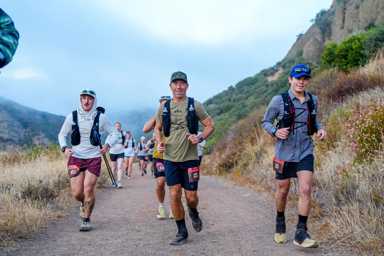 Runners in the Santa Monica Mountains at the Harding Hustle