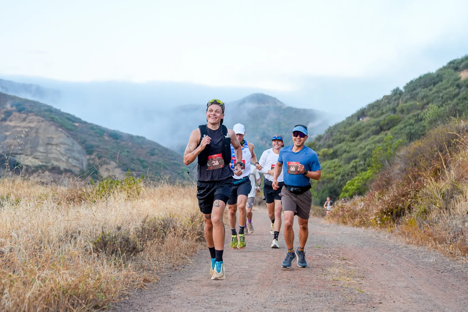 Runners in the Santa Monica Mountains at the Harding Hustle