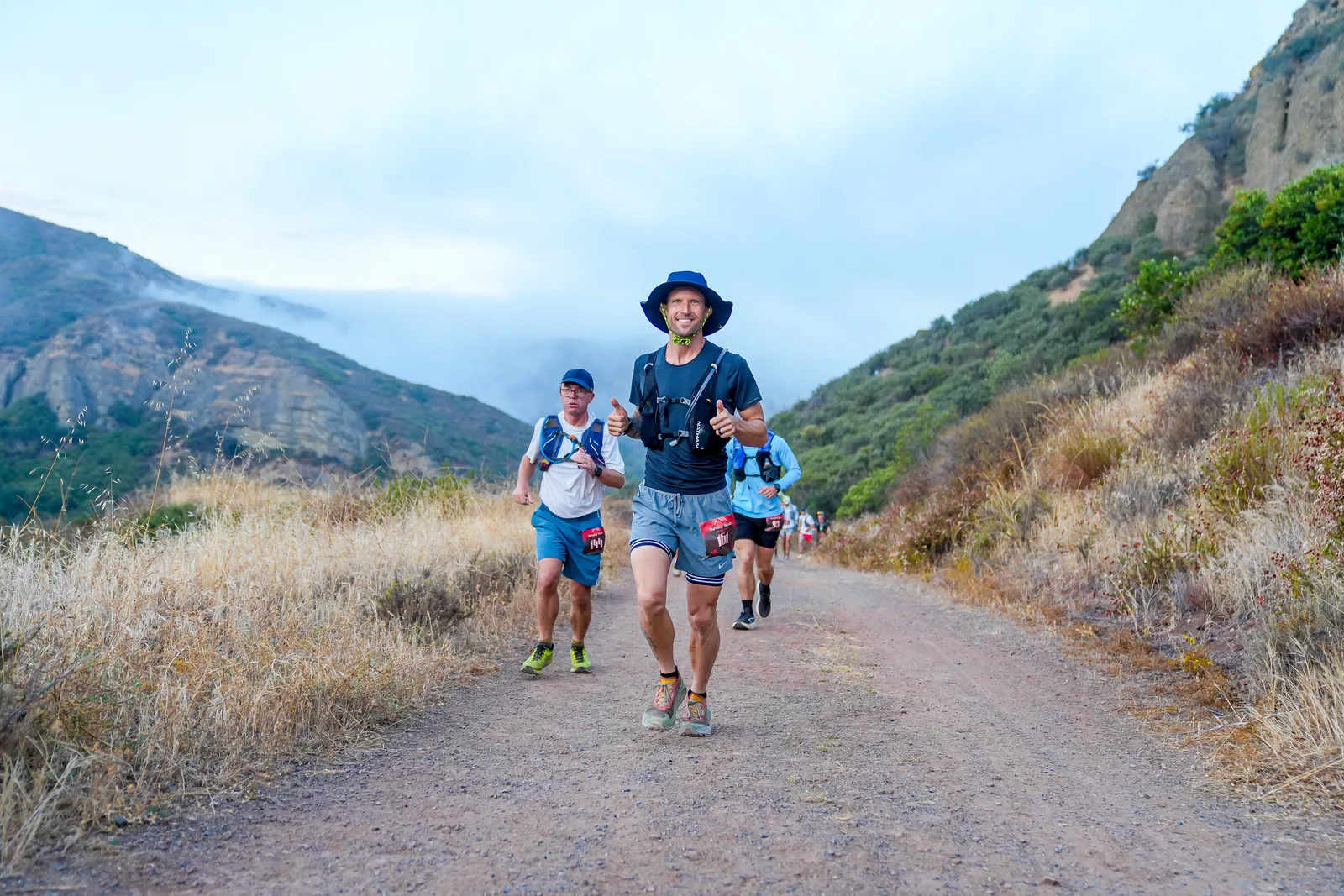 Runners in the Santa Monica Mountains at the Harding Hustle