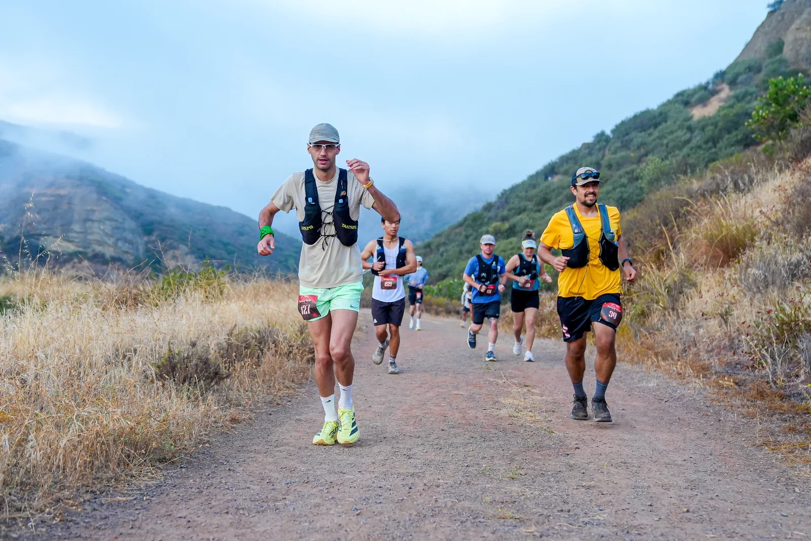 Runners in the Santa Monica Mountains at the Harding Hustle