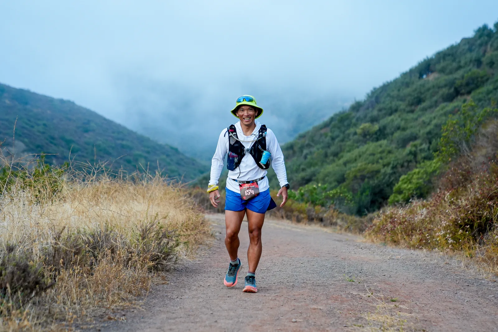 Runners in the Santa Monica Mountains at the Harding Hustle