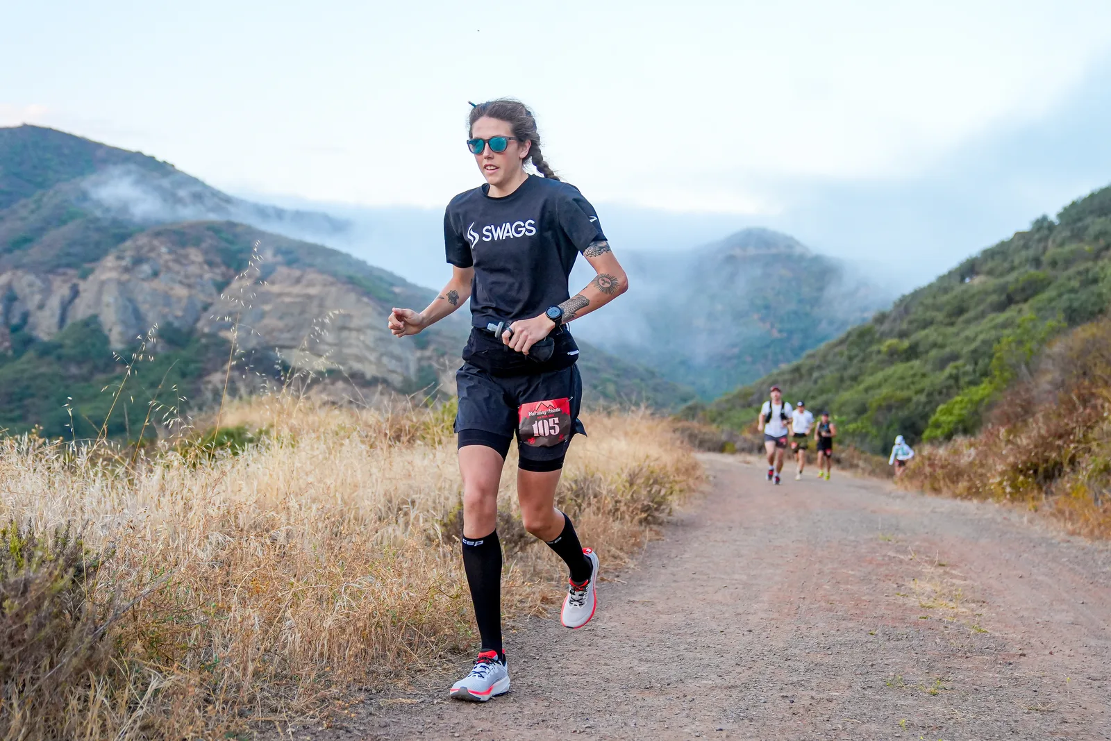Runners in the Santa Monica Mountains at the Harding Hustle