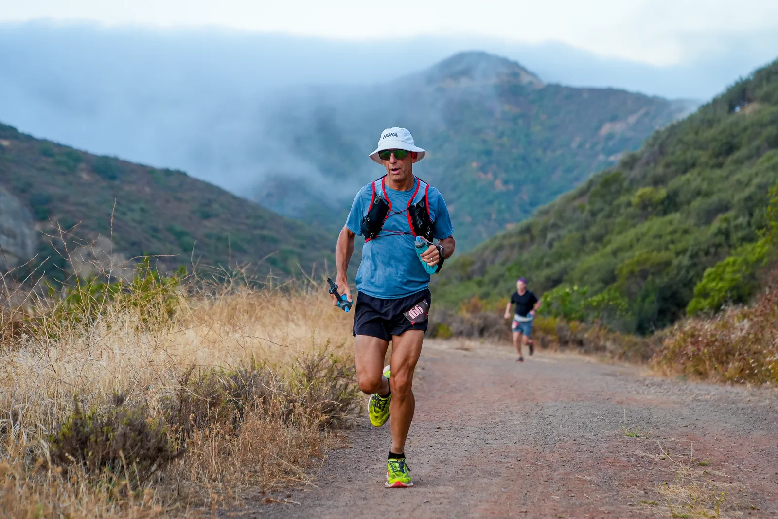 Runners in the Santa Monica Mountains at the Harding Hustle