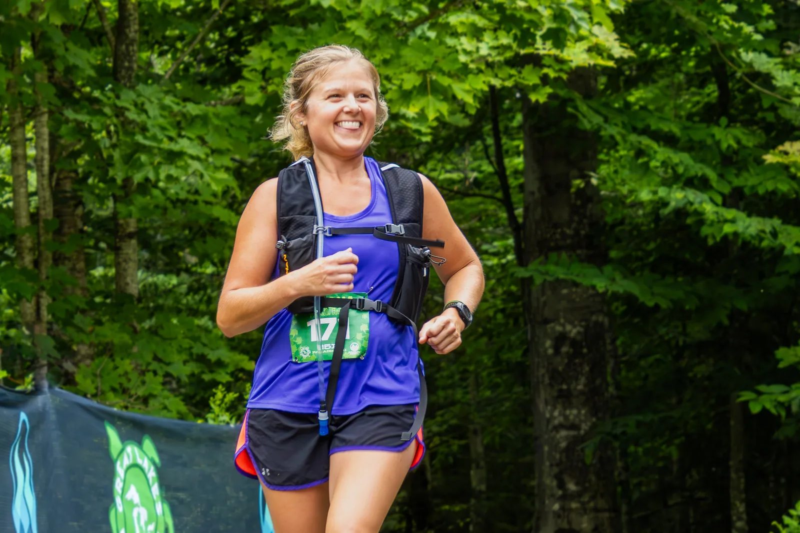 Runners at the Tahqua Trail Runs in the Upper Peninsula