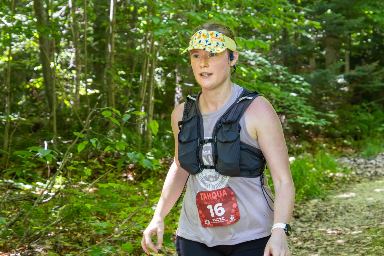 Runners at the Tahqua Trail Runs in the Upper Peninsula