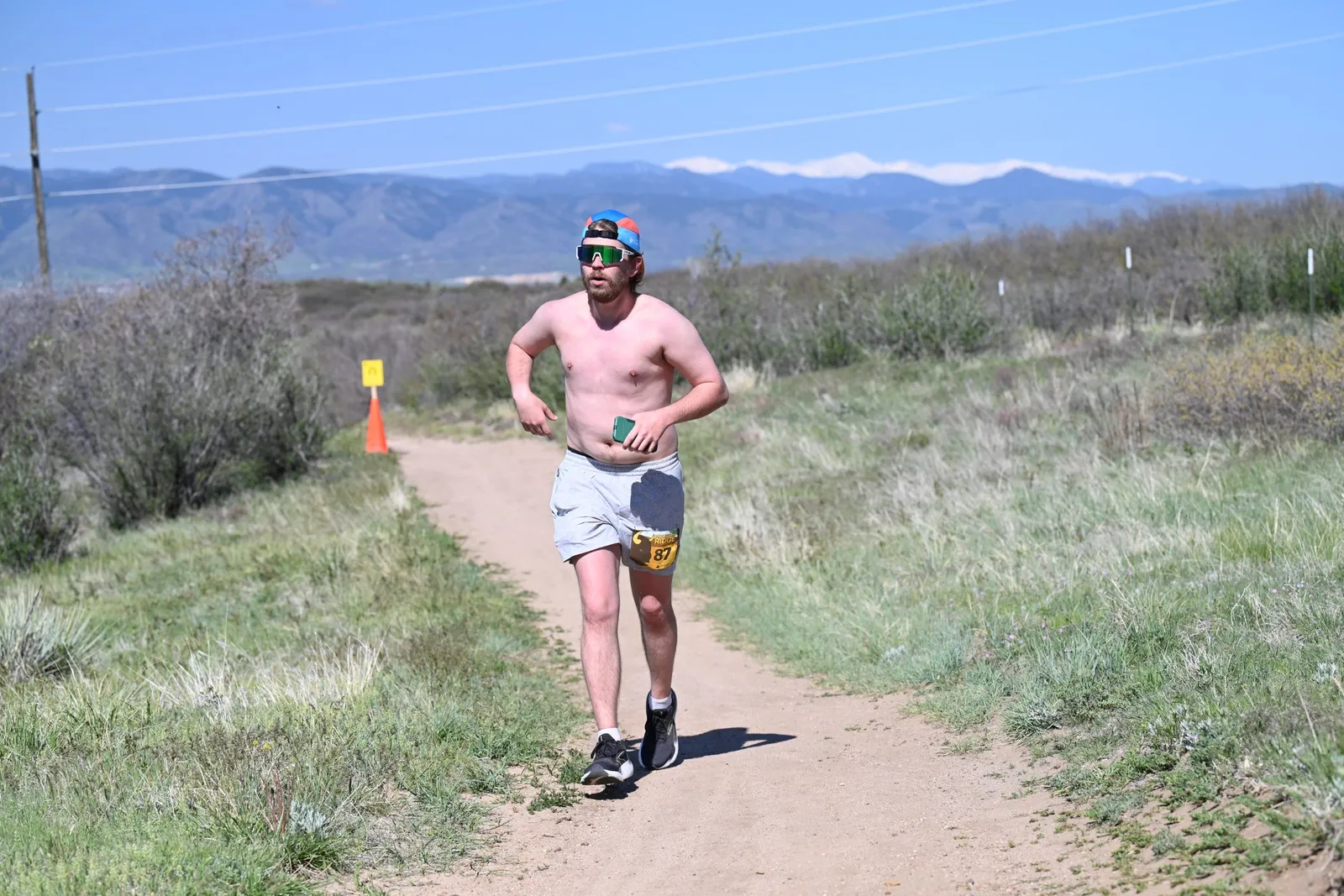 A runner on the singletrack