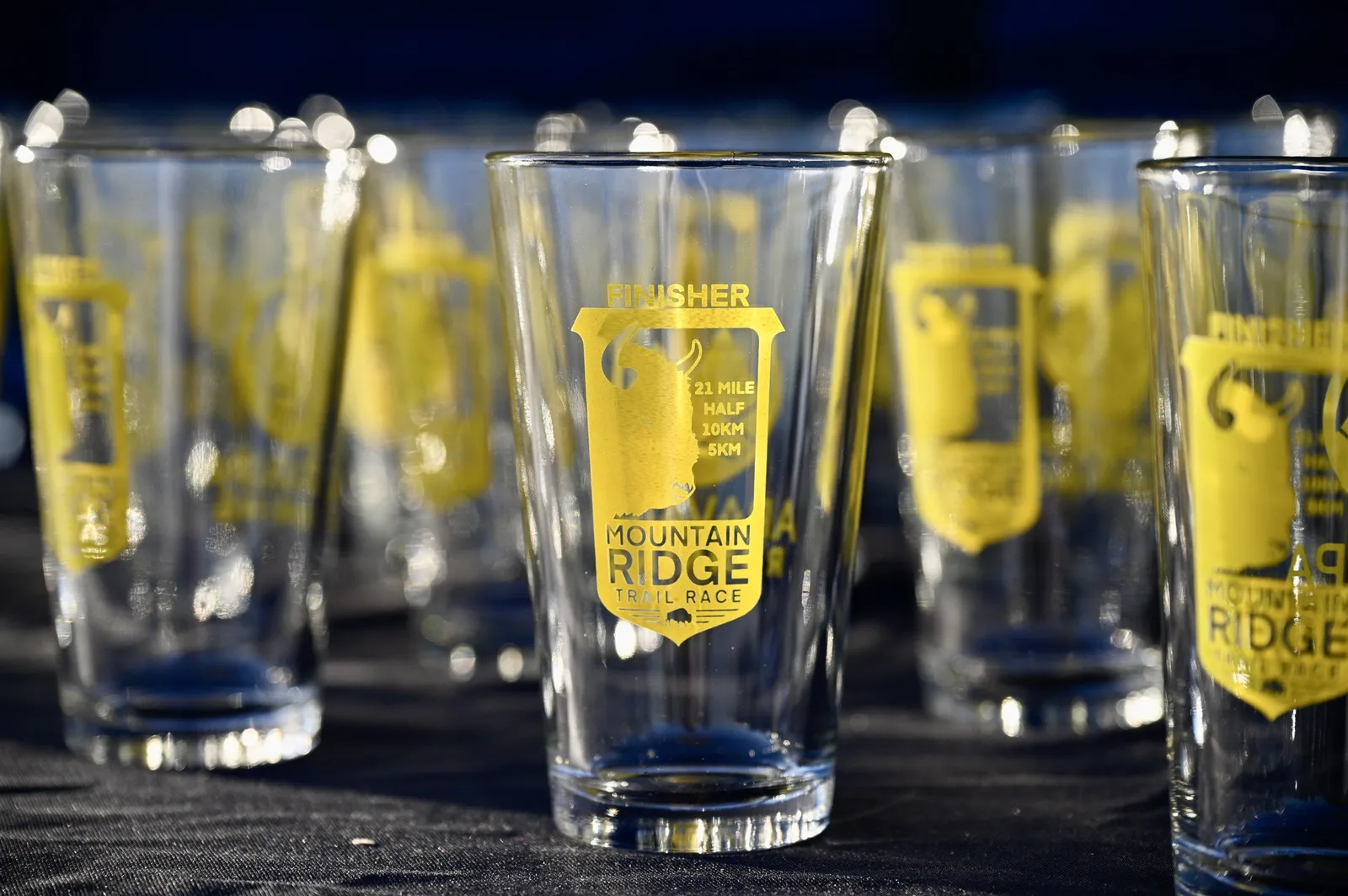 Mountain Ridge finisher pint glasses