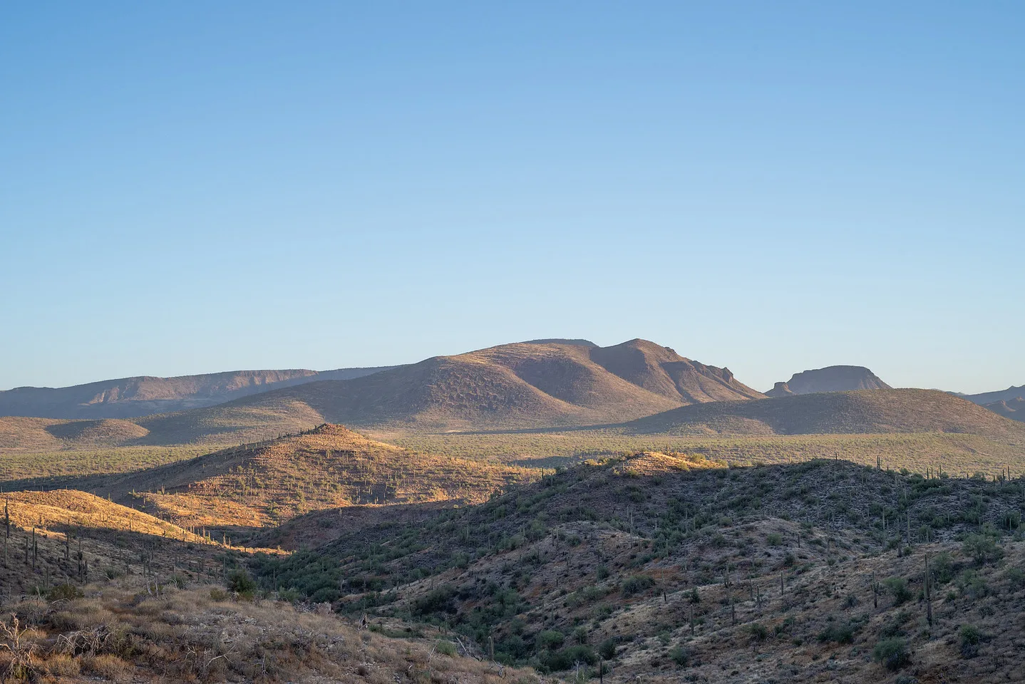 Sunrise over the Cave Creek Regional Park hills