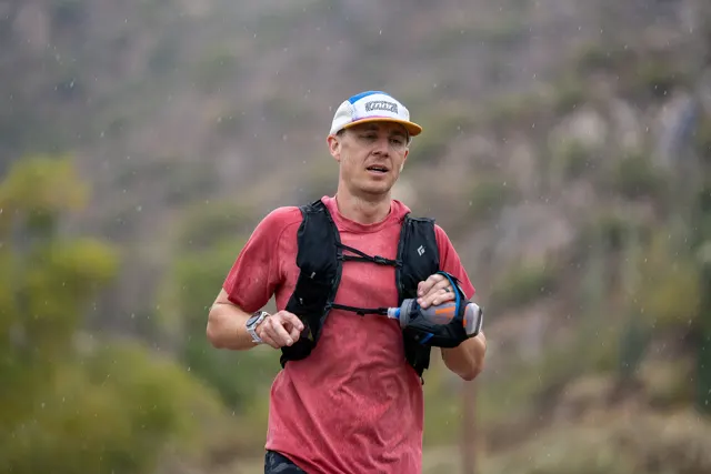 A runner on the McDowell Mountain Frenzy course
