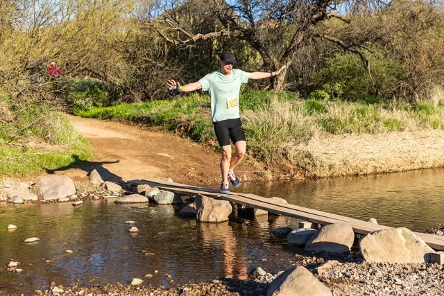 Crossing the creek at Elephant Mountain
